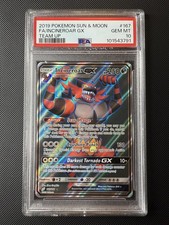 PSA 10 INCINEROAR GX 167 TEAM UP SUN MOON FULL ART 2019 POKEMON