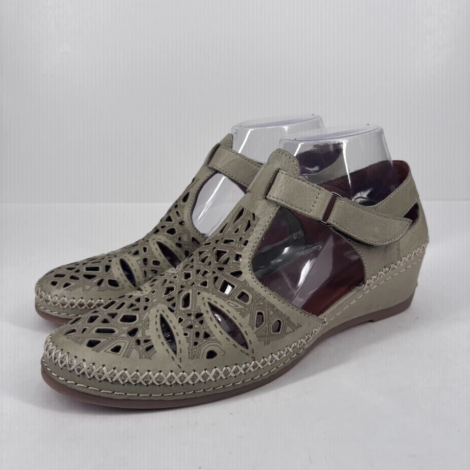 Spring Step Irin Cut Out T-Strap Mary Jane Shoes Women’s EU 40/US 9 Sage Green - Image 2 of 4