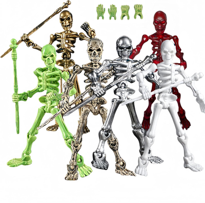 6 Pack T13 Action Figures Set, Dummy 13, Titan 13 Skeleton Action