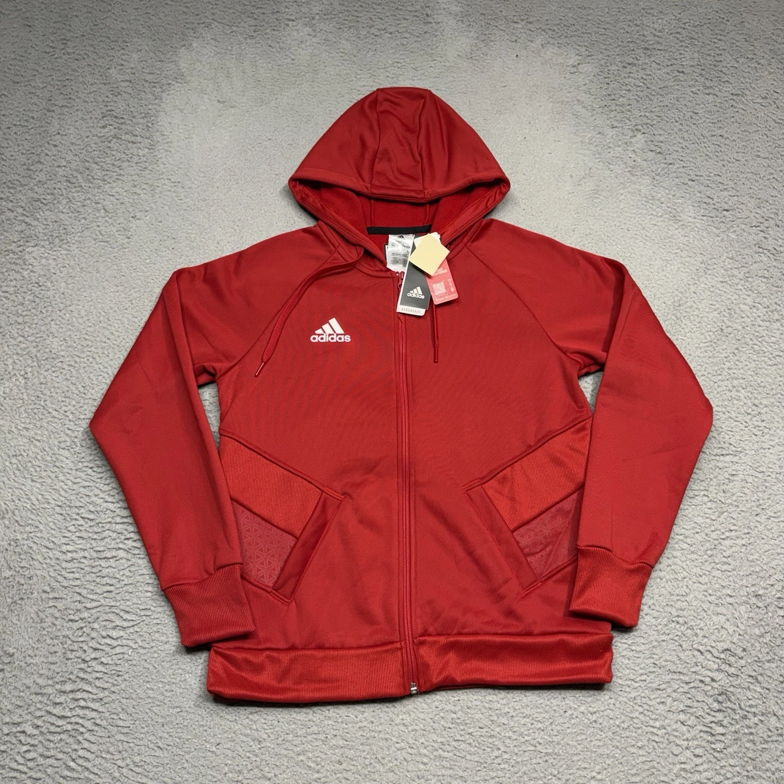 Adidas Travel Hoodie Women Small Red Full Zip Sweatshirt Fleece Aeroready HR5147
Opens in a new wind