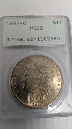 1883-O  PCGS MS 62 Morgan Silver Dollars OGH Uncirculated Rattler Holder (A)