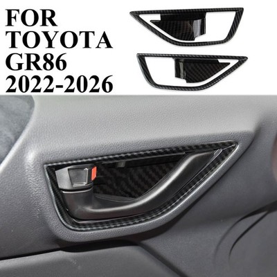 Carbon Fiber style Inner Door Handle Frame Trim Cover Fit For Toyota GR86