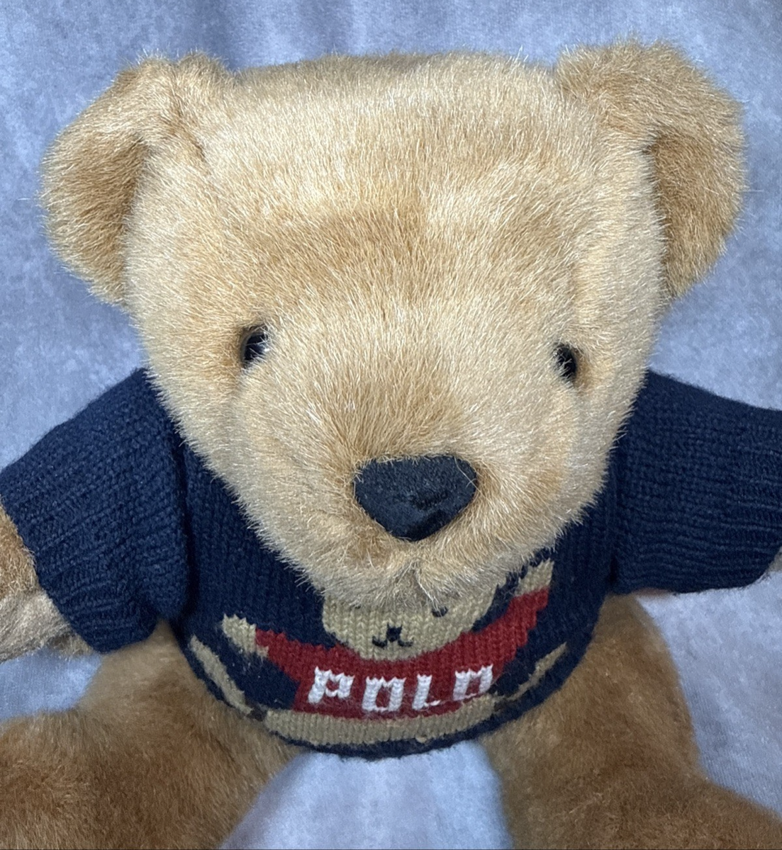 Vintage 1997 Ralph Lauren Polo Plush Teddy Bear in Knit Sweater