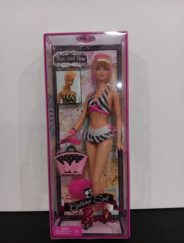 Bathing Suit Barbie Doll Then and Now 1959 2009 Mattel