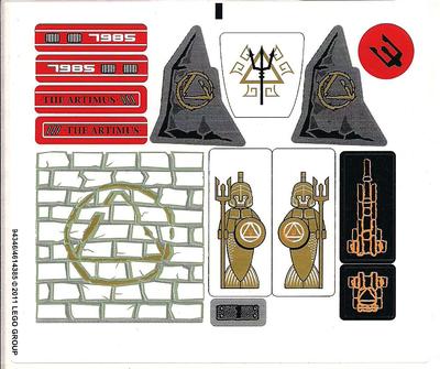 LEGO 7985 - ATLANTIS - City of Atlantis - STICKER SHEET | eBay