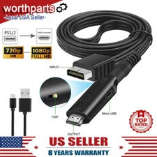 NEW Converter PS2 To HDMI HD 1080P Cable AV Adapter Compatible With Sony PS1/PS2