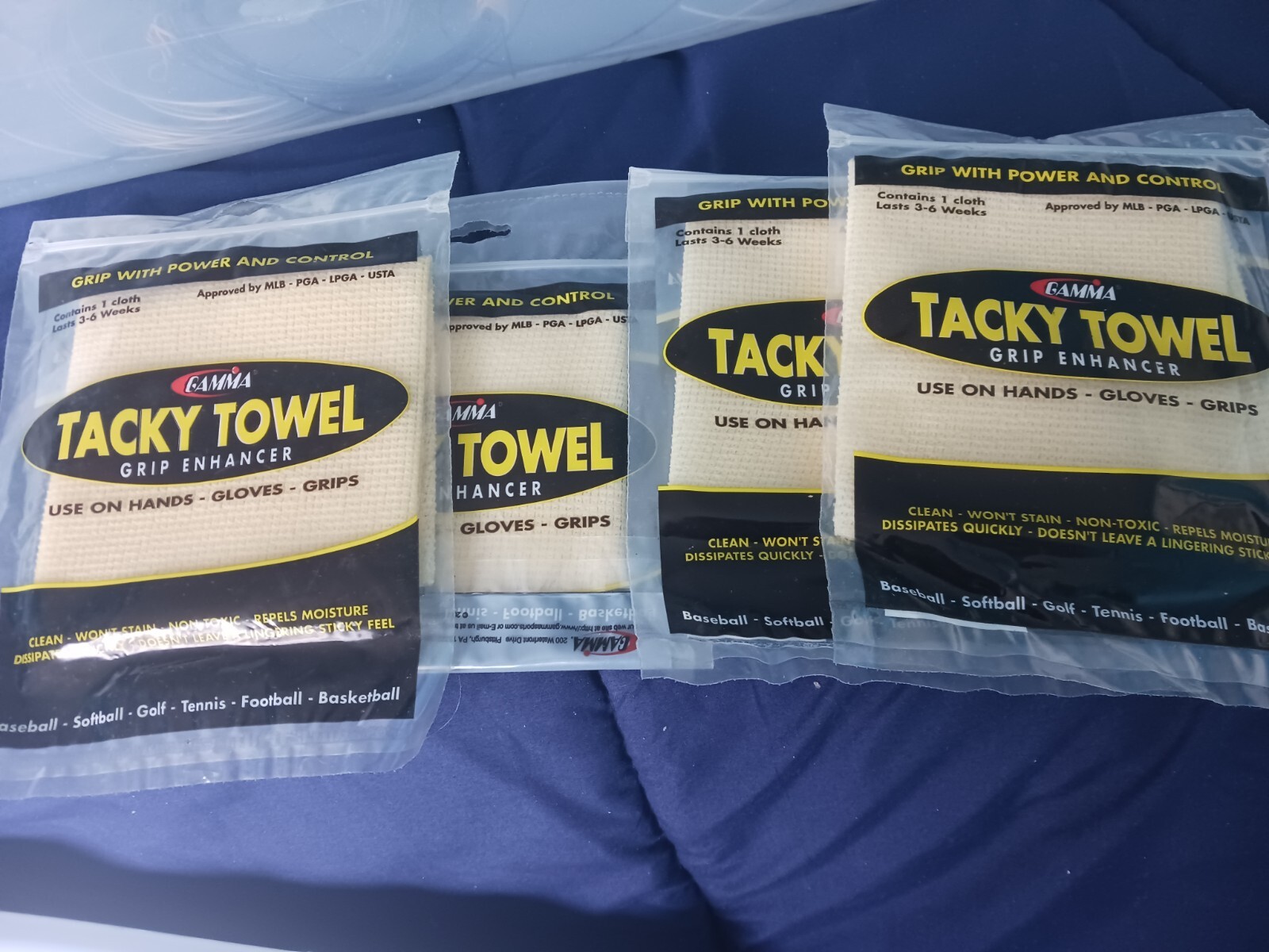 Gamma Tacky Towels (4) Grip Enhancers eBay