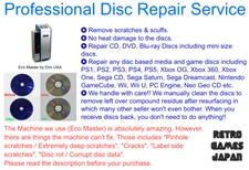 Professional Video Game Disc Repair Resurfacing Service Nintendo GameCube Wii U