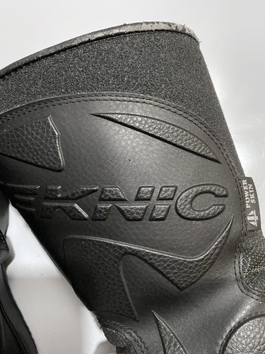 Teknic Mens Motorcycle Boots Size 8 Black Powerskin Waterproof - Picture 2 of 10