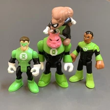 4x Green Lantern Fisher Price Imaginext DC Super Friends Figures Comics Series 3