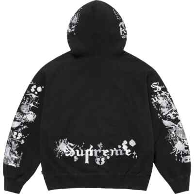 Supreme AOI Zip Up Hooded Sweatshirt Black Natural Teal