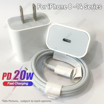 20W Type-C USB-C Adapter Fast Charger Cable For iPhone 14 13 12 11 Pro XS XR X 8
