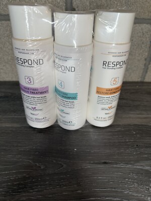 Respond 3 4 5 Hair Bonding Complex Repair Set for Damaged Hair 3 8.5 oz Bottles