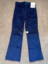 VTG 70S 80S NEW BOYS KIDS YOUTH 10 BLUE WRANGLER CORDUROY FLARE BELL JEANS PANTS