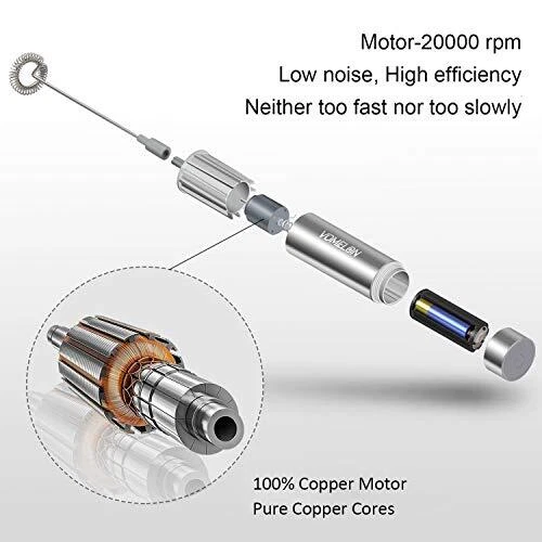 Milk Frother Handheld, Battery Operated Travel Coffee Frother  Assorted Colors