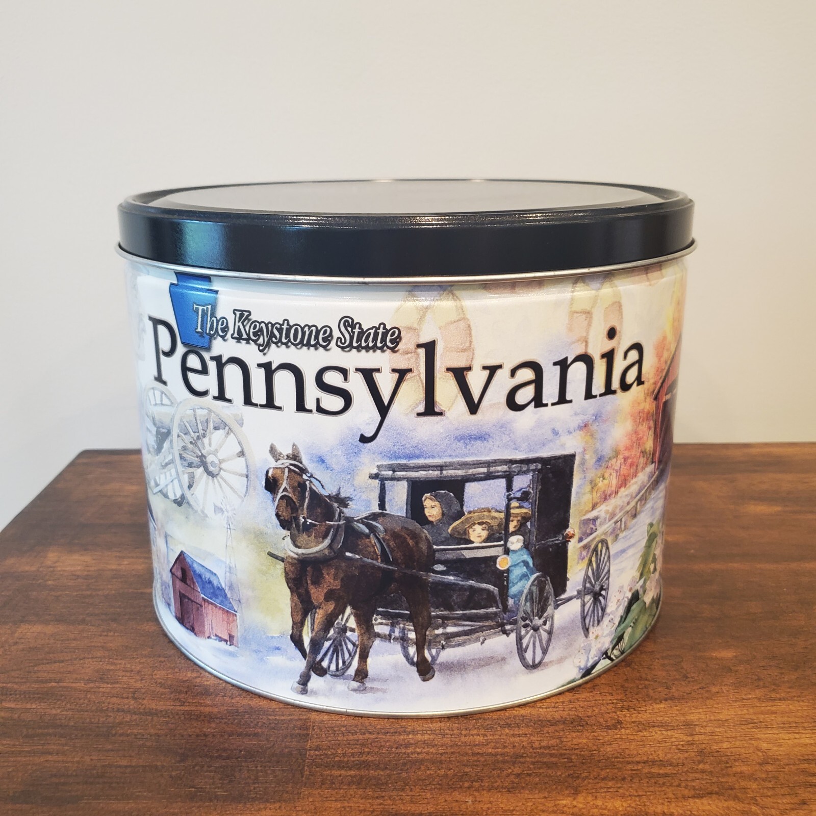 VTG Hammond's Pretzels Empty Tin The Keystone State Pennsylvania