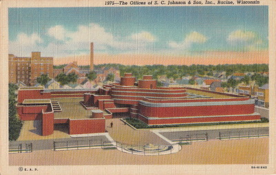 Postcard Offices SC Johnson & Son Racine WI 