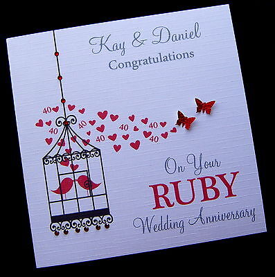 Personalised Wedding  Anniversary  Card  25th 30th 40th 45th 