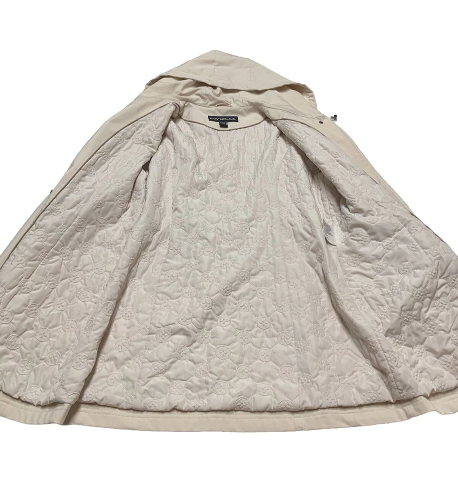 Chaqueta cortavientos Kristen Blake para mujer talla grande blanco hueso Foto 3 de 4