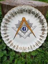 VTG Sanders Mfg. Co Nashville TN Masonic Freemason Logo 10" Plate Secret Society