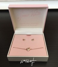 2020 Disney Snow White Jewelry Set for Girls Rose Gold Bolo Bracelet Earrings