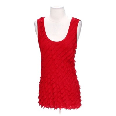 Agenda Ruffled Tank Top, size S