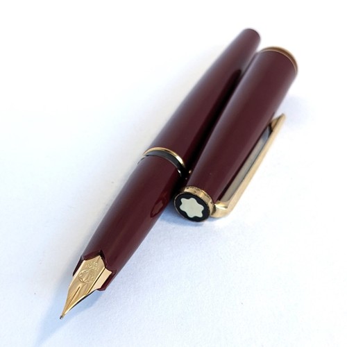Montblanc No.221 Deep Red Vintage Fountain Pen 14K - Picture 2 of 7