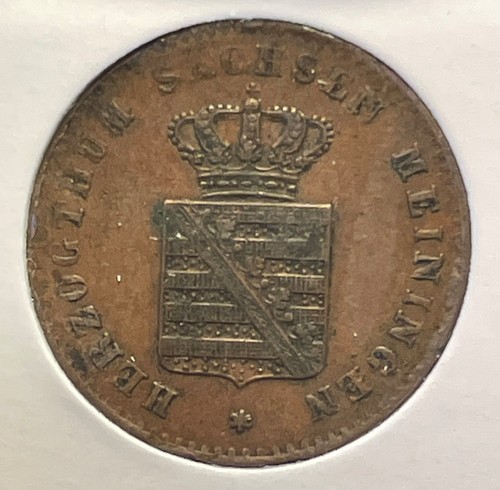 Germany Saxe-Meiningen 2 pfennig 1869 George II KM#174 Copper aVF B1665 - Picture 5 of 8
