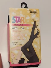 Spanx Star Power Black Center Stage Patterned Shaping Tights Size E New in Box