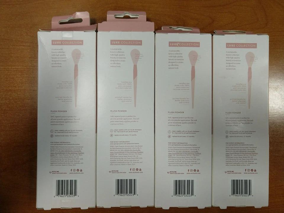 4 Pack: EcoTools Luxe Plush Powder Makeup Face Powder Brush *Shelfwear* -  W5D - Image 3 of 4