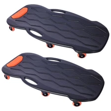 2Pcs Plastic Creeper 42 Inch with Carrying Bag Blow Molded Ergonomic Hdpe Body