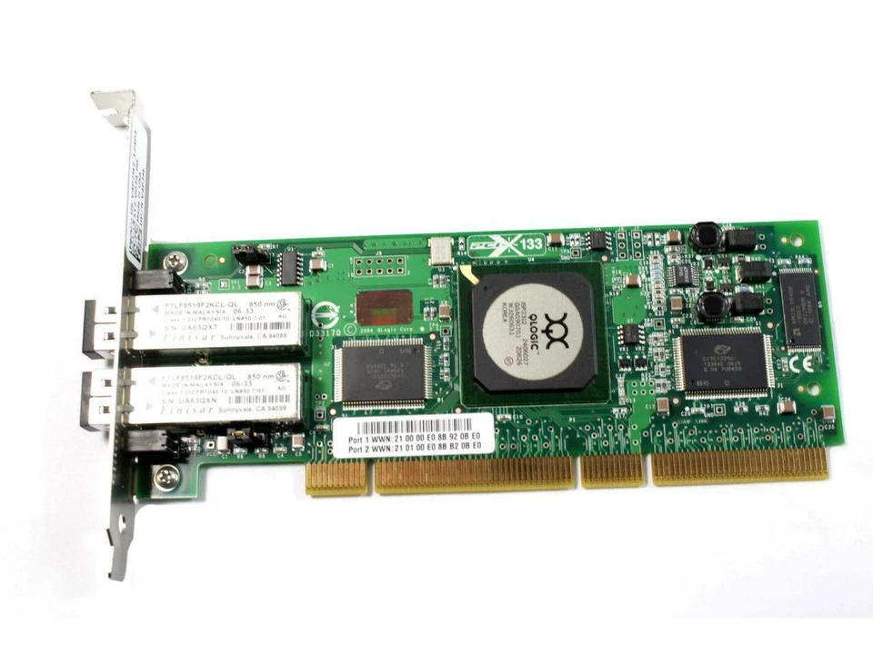 QLogic FTLF8519F2KCL-QL Fiber Channel PCI-X 2Gbps Server Dual Port Cards V4P7M - Image 3 of 4