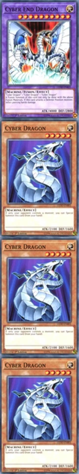 3 Sets Cyber End Dragon* Fusion LEDD: 3* Cyber Dragon + Cyber Dragon (12 Cards) - Image 3 of 3