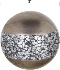 Creative Scents Schonwerk Silver Decorative Orbs for Bowls and Vases Set of 2