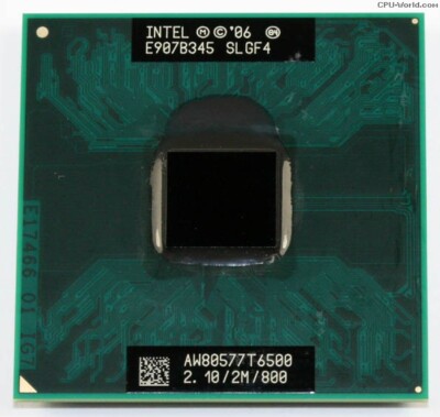 Intel Core 2 Duo T6500 Mobile CPU 2.1GHz Dual Core Socket P Processor SLGF4