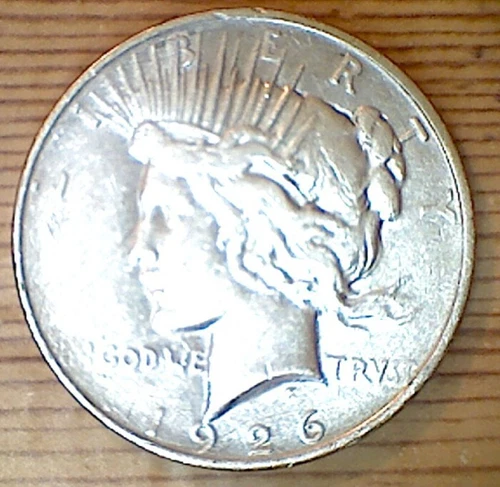 1926-D Peace Dollar $1 ~ Good Relief ~ 90% Silver Very Minor Toning   #13
