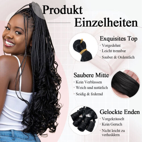 Afro Twist French Curls Braiding Zöpfe Braids Haarverlängerung Lockig 24" Ombre - Bild 6 von 31
