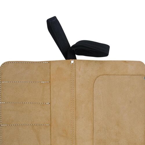 Leather Chisel & Tool Roll Split Suede 8 Pocket Storage Holder Carrier - Picture 4 of 8