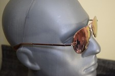 COLE HAAN CH7037 Aviator Polarized Sunglasses 718 Rose Gold 56-12-135 WOMENS