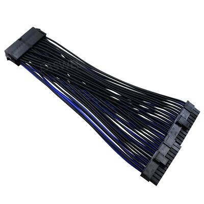 ATX 24Pin 1 to 2 port Power Supply Extension cable PSU Male to Female Y Splitter