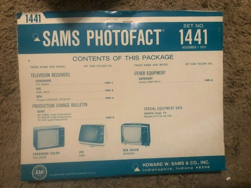 Sams Photofact Podręczniki serwisowe telewizji i radia (1400-1499) ZAKTUALIZOWANE 17 marca - Zdjęcie 44 z 101