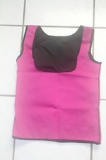 Women Sweat Neoprene Sauna Shirt Workouts Pink Size Small short no sleeves