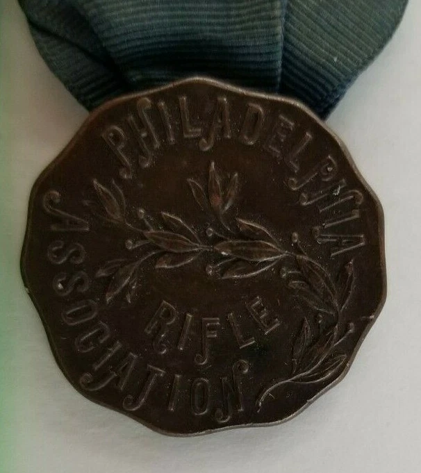 Vintage 1900's Philadelphia Pa. Rifle Association Shooting Award Ribbon Pin - Image 2 of 3