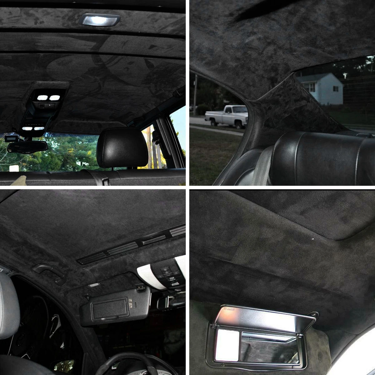 New Black Headliner Fabric 2Mx1.5M Cars Roof Liner Sagging Ceiling
