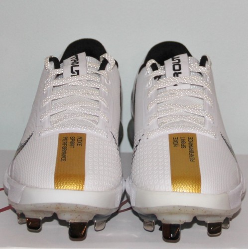 Nike Zoom Trout 7 Pro Metal Baseball Cleats Mens 7 CQ7224-106 White Gold Black - Picture 4 of 6