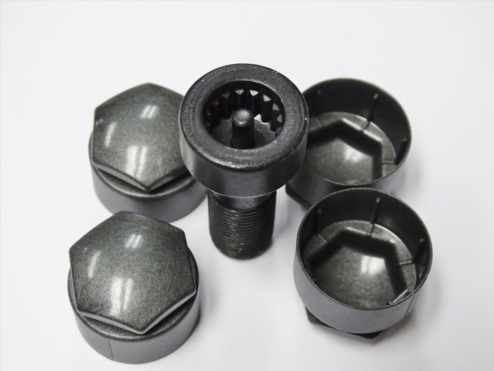 LOCKING WHEEL NUT COVERS for BMW 3 4 5 6 7 X1 X2 X3 X5 SERIES BOLT DARK