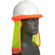 NEW MSA Safety 10098032 Sun Shade, Hard Hat Protector, Breathable Mesh, Hi-Viz