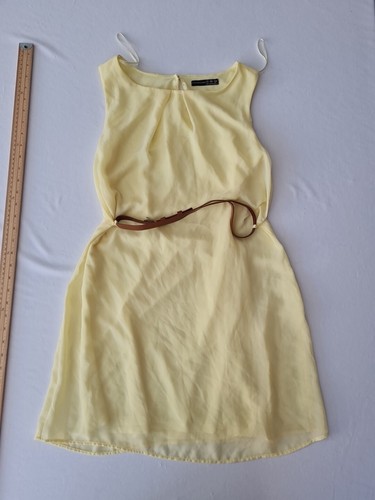 Ladies Dress Atmosphere Size 8 Sleeveless Yellow 29498