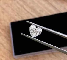 1.10 Ct Loose CVD Lab-Grown Diamond 6.50 mm Heart D Color IF Clarity Certified