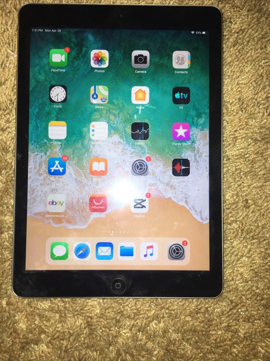 iPad Air 128GB 9.7インチ Apple iPad Air 128GB, Wi-Fi, 9.7in - Silver (Screen